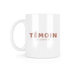 Mug céramique à message - Cadeau Mariage - Témoin de compète