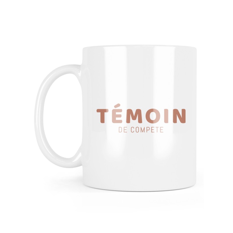 Mug céramique à message - Cadeau Mariage - Témoin de compète
