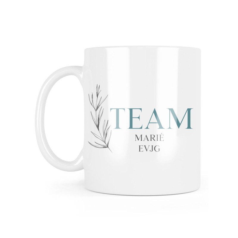 Mug céramique à message - Cadeau Mariage - Team marié EVJG