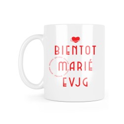 Mug céramique à message - Cadeau Mariage - Bientôt marié EVJG