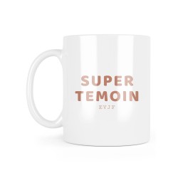 Mug céramique à message - Cadeau Mariage - Super témoin evjf