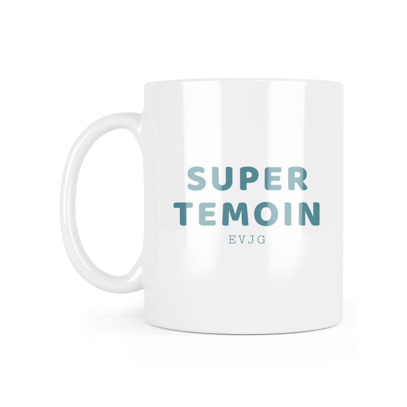 Mug céramique à message - Cadeau Mariage - Super témoin evjg