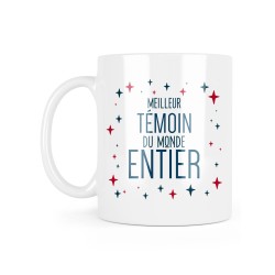 Mug céramique à message - Cadeau Mariage - Meilleur témoin du monde entier