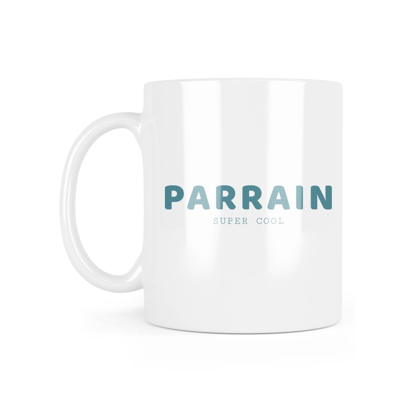 Mug céramique à message - Cadeau baptême - Parrain super cool