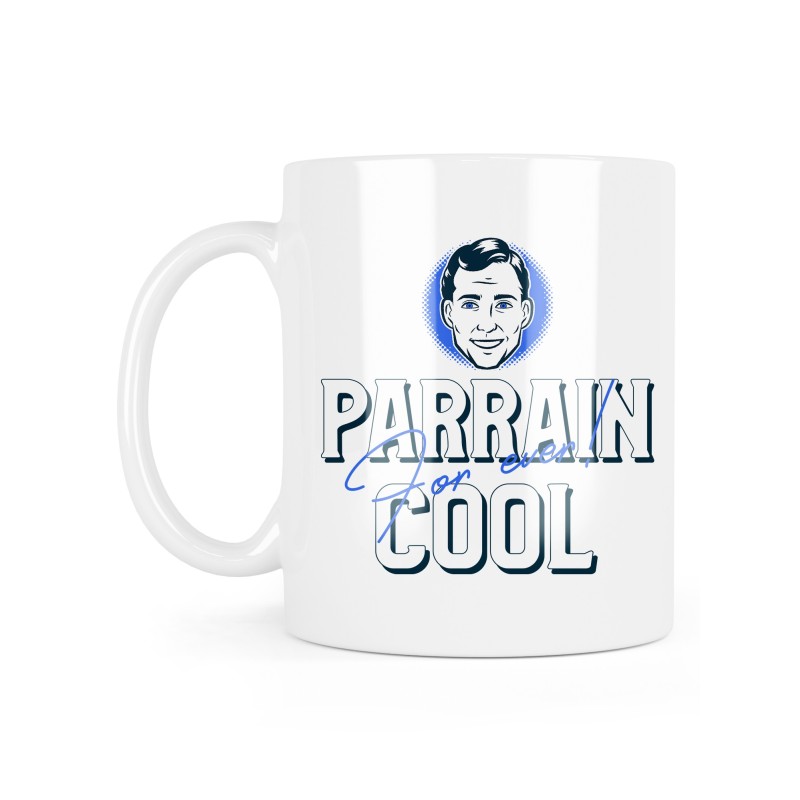 Mug céramique à message - Cadeau baptême - Parrain cool for ever