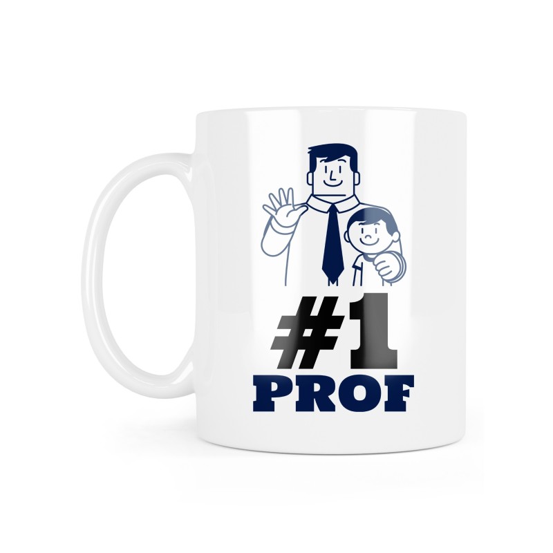 Mug céramique à message - Cadeau fin année scolaire - N°1 prof