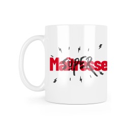 Mug céramique à message - Cadeau fin année scolaire - Super maîtresse