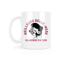 Mug céramique à message - Cadeau famille - Meilleure belle-mère du monde entier