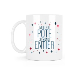 Mug céramique à message - Cadeau amitié - Meilleur pote du monde entier