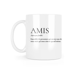 Mug céramique à message - Cadeau amitié - définition amis