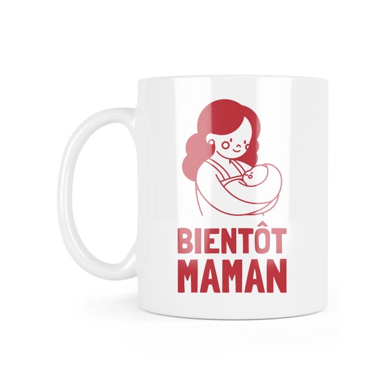 Mug céramique à message - Cadeau Annonce naissance - Bientôt maman