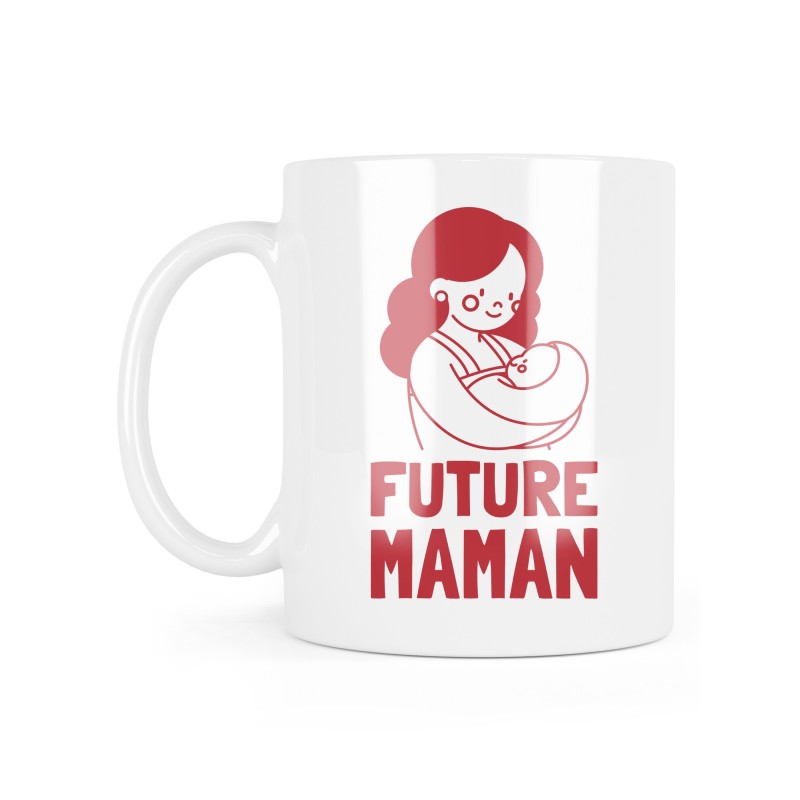 Mug céramique à message - Cadeau Annonce naissance - Future maman