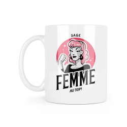 Mug céramique à message - Cadeau Métiers soignant - Sage femme au top