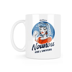Mug céramique à message - Cadeau Métiers - Meilleure nounou de l'univers
