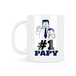 Mug céramique à message - Cadeau famille fête des grands pères - n°1 Papy