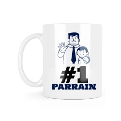 Mug céramique à message - Cadeau baptême - n°1 Parrain