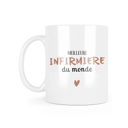 Mug céramique à message - Cadeau métiers - Meilleure infirmière du monde