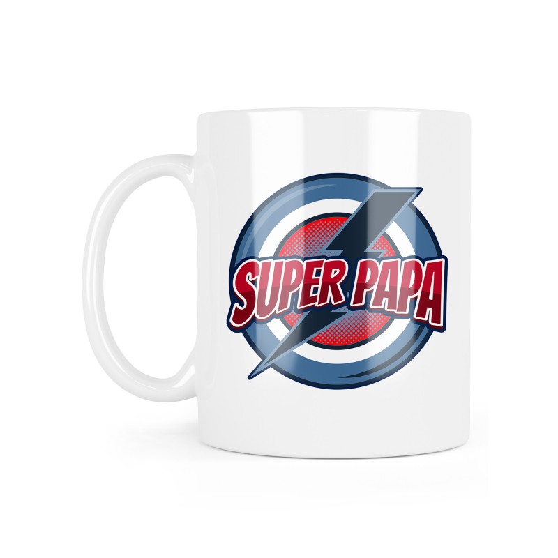 Mug céramique à message - Cadeau fête des pères - Super papa