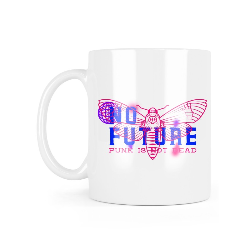 Mug céramique à message - Cadeau illustration - No future punk is not dead