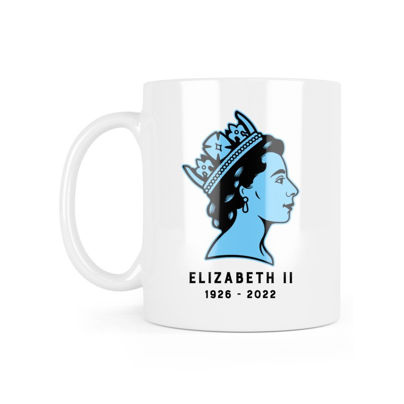 Mug céramique à message - Cadeau hommage - Elizabeth 2 reine Angleterre