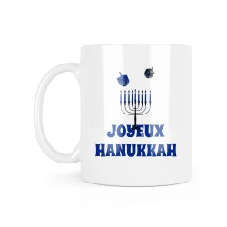 Mug céramique à message - Cadeau fêtes  - Joyeux hanukkah
