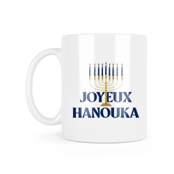 Mug céramique à message - Cadeau fêtes  -  Joyeux Hanouka