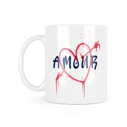 Mug céramique à message - Cadeau Saint valentin - Amour coeur