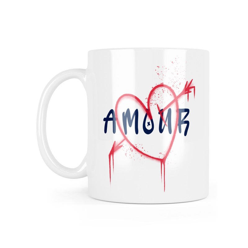 Mug céramique à message - Cadeau Saint valentin - Amour coeur
