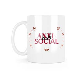 Mug céramique à message - Cadeau - anti social