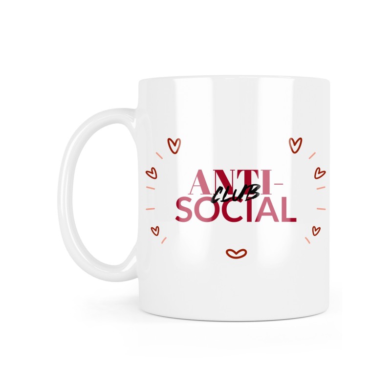 Mug céramique à message - Cadeau - anti social