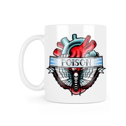 Mug céramique à message - Cadeau illustration - coeur Poison