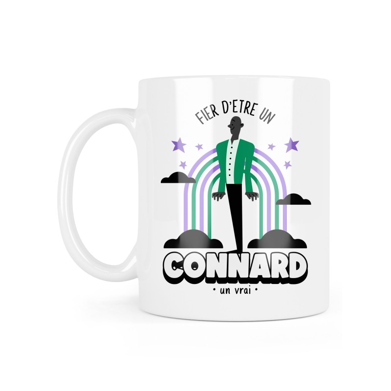 Mug céramique à message - Cadeau humour - Fier d'être un connard un vrai