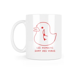 Mug céramique à message - Cadeau Humour - Les humains sont des virus