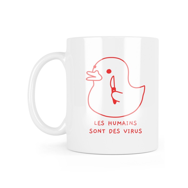 Mug céramique à message - Cadeau Humour - Les humains sont des virus