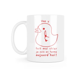 Mug céramique à message - Cadeau Humour - Vas y fait moi chier je suis en forme