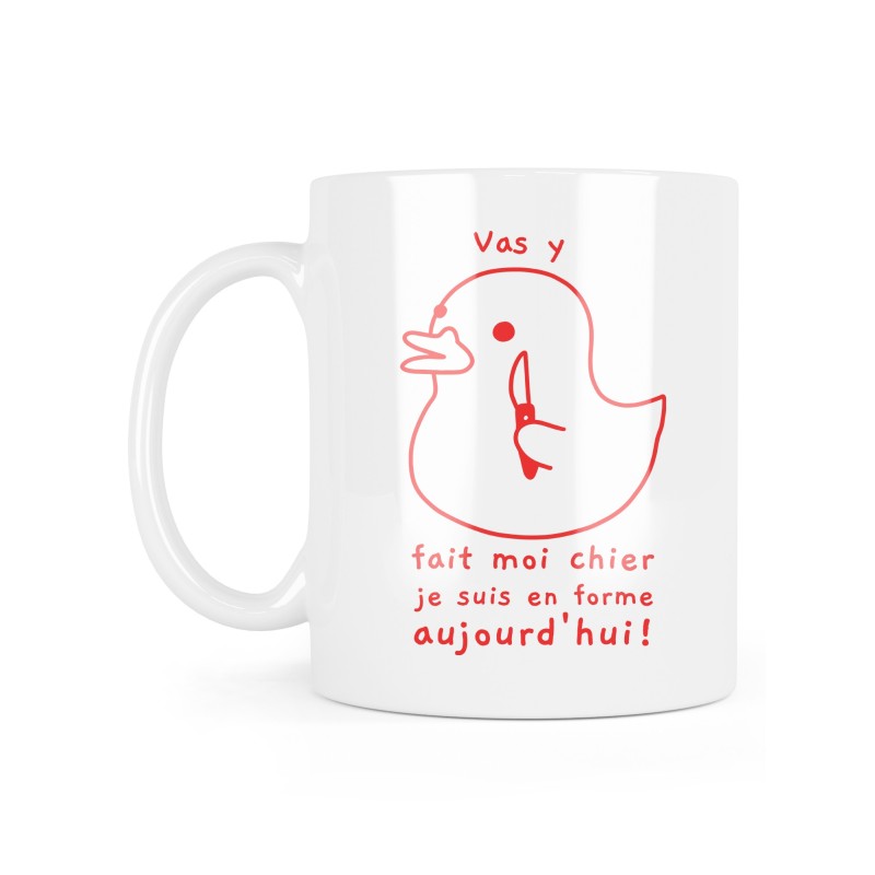 Mug céramique à message - Cadeau Humour - Vas y fait moi chier je suis en forme