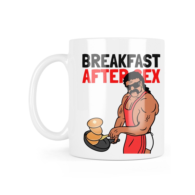 Mug céramique à message - Cadeau humour - Breakfast after sex