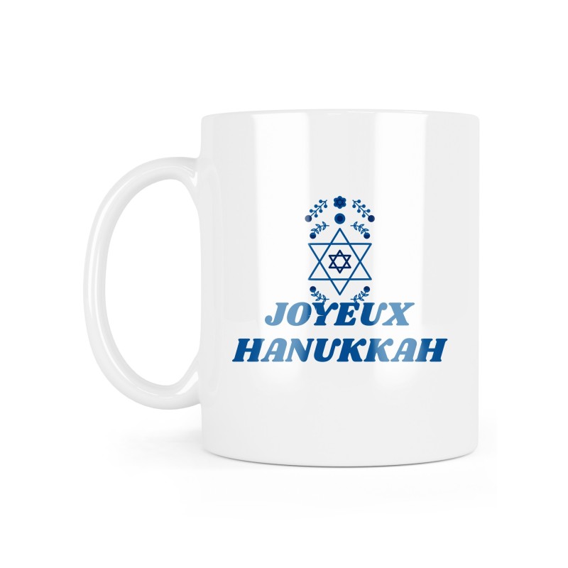 Mug céramique à message - Cadeau Fête - Joyeux hanukkah