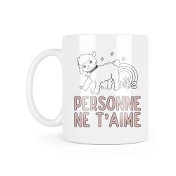 Mug céramique à message - Cadeau humour - Personne ne t'aime