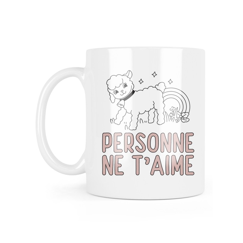Mug céramique à message - Cadeau humour - Personne ne t'aime