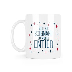 Mug céramique à message - Cadeau métiers - Meilleur soignant du monde entier