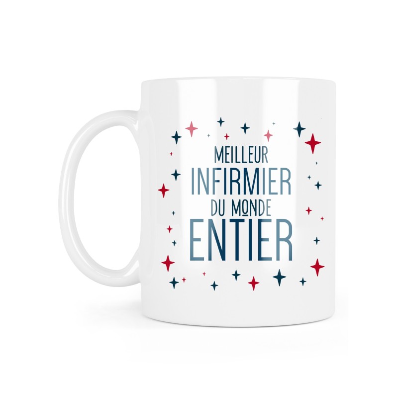 Mug céramique à message - Cadeau métiers - Meilleur infirmier du monde entier