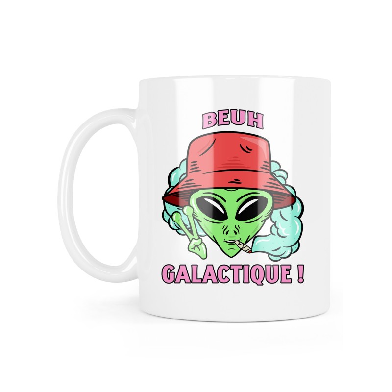 Mug céramique à message - Cadeau humour - Extra terrestre Beuh galactique