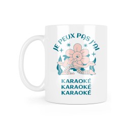 Mug céramique à message - Cadeau loisir - Je peux pas j'ai karaoké