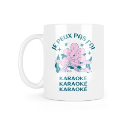 Mug céramique à message - Cadeau loisir - Je peux pas j'ai karaoké