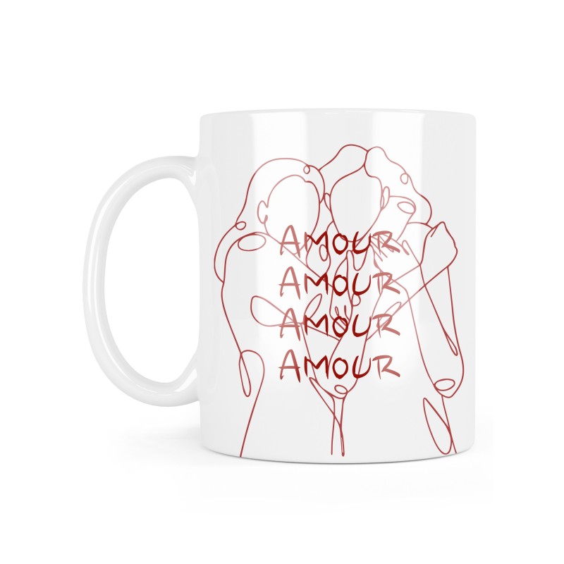 Mug céramique à message - Cadeau fête des mères amitié - Amour amour amour