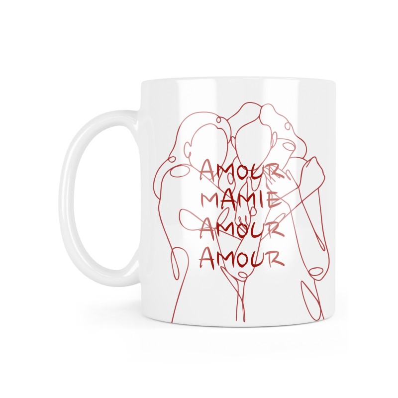 Mug céramique à message - Cadeau fête des grands mères - Amour Mamie amour