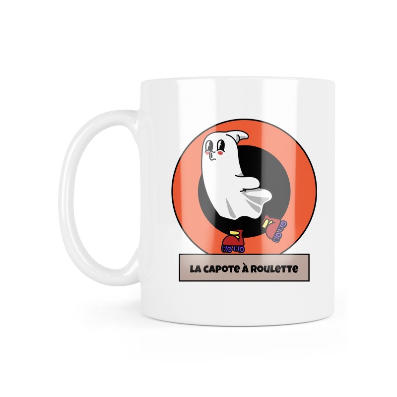 Mug céramique à message - Cadeau Humour - La capote a roulette