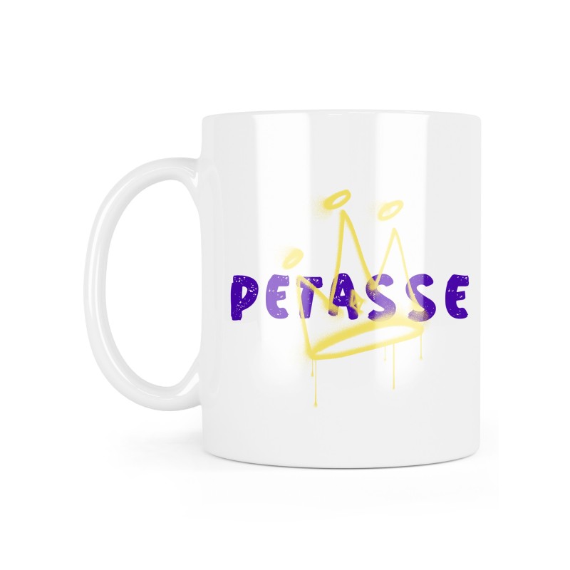 Mug céramique à message - Cadeau humour vulgaire  - reine Pétasse