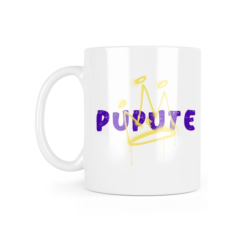 Mug céramique à message - Cadeau humour vulgaire  - reine Pupute